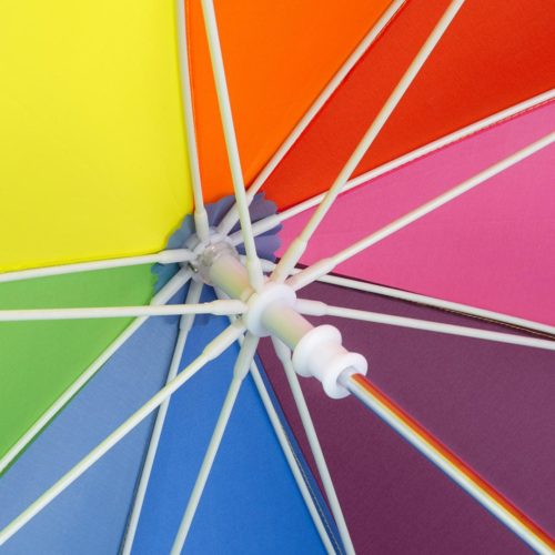 Paraguas infantil alta calidad FARE multicolor arco iris varillas