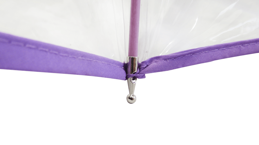 Paraguas transparente PVC personalizado color ribete