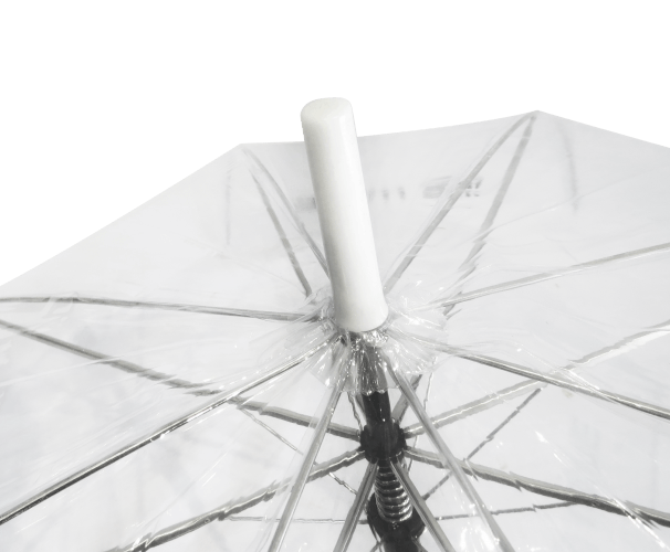 Paraguas transparente PVC personalizado paseo contera