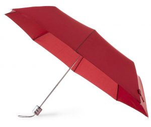 Paraguas personalizado barato plegable rojo abierto