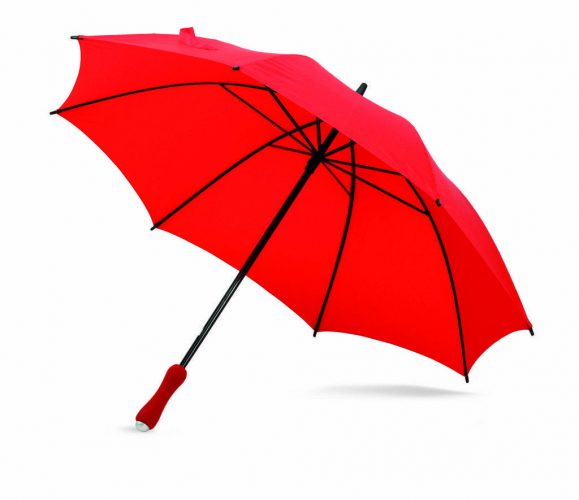 Paraguas personalizado con funda bandolera rojo