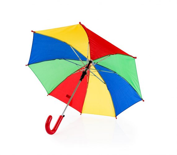 Paraguas personalizado infantil multicolor abierto