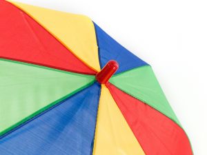 Paraguas personalizado infantil multicolor contera