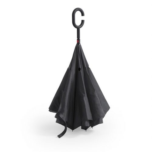 Paraguas personalizado reversible ergonomico negro