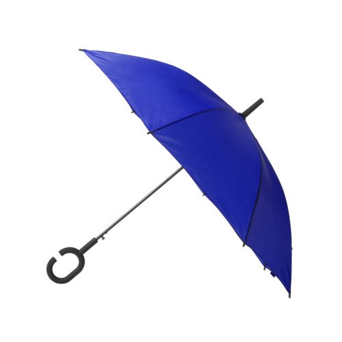 Paraguas antiviento manos libres azul