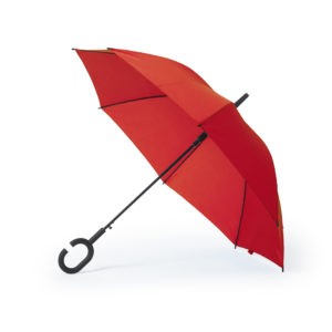 Paraguas antiviento manos libres rojo