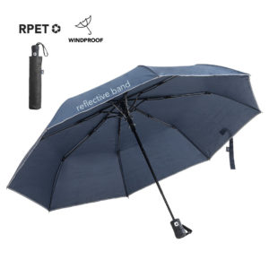 Paraguas ecológico plegable con banda reflectante
