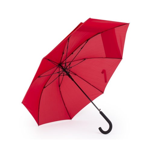 Paraguas personalizado mochilero rojo
