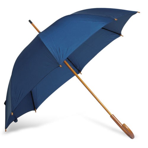 Paraguas personalizado madera automático azul marino