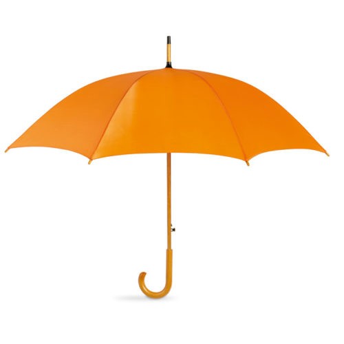 Paraguas personalizado madera automático naranja