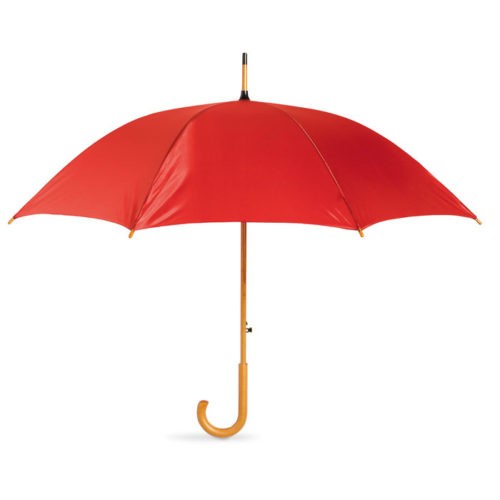 Paraguas personalizado madera automático rojo