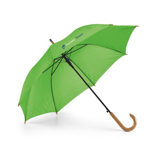 Paraguas personalizado mango curvo madera