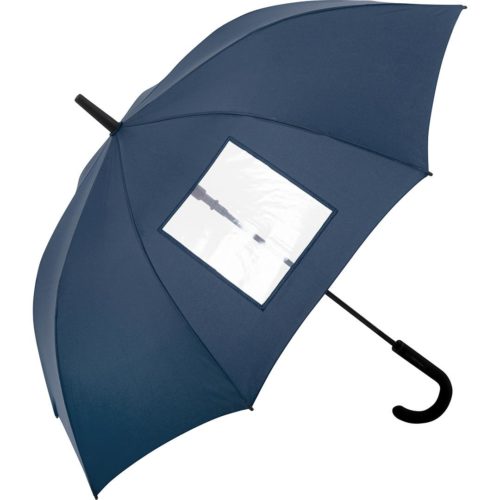 Paraguas personalizado de seguridad con ventana transparente azul