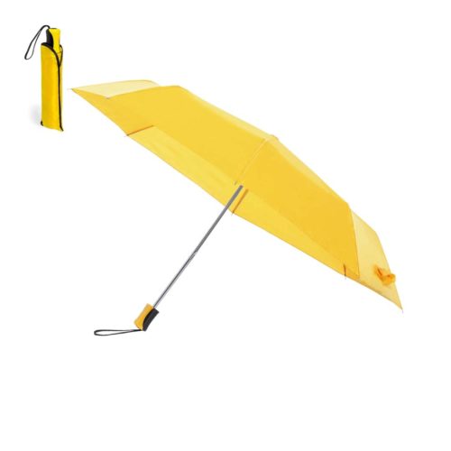 Paraguas plegable personalizado con cubierta, mango y funda en colores coordinados